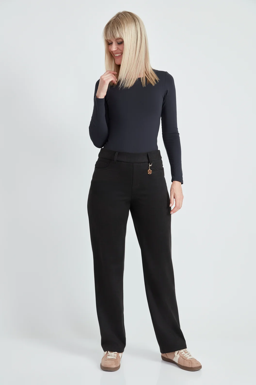 Pantalon droit effet suède – UP - 69103 - UP Pantalon droit effet suède – UP - 69103 - UP