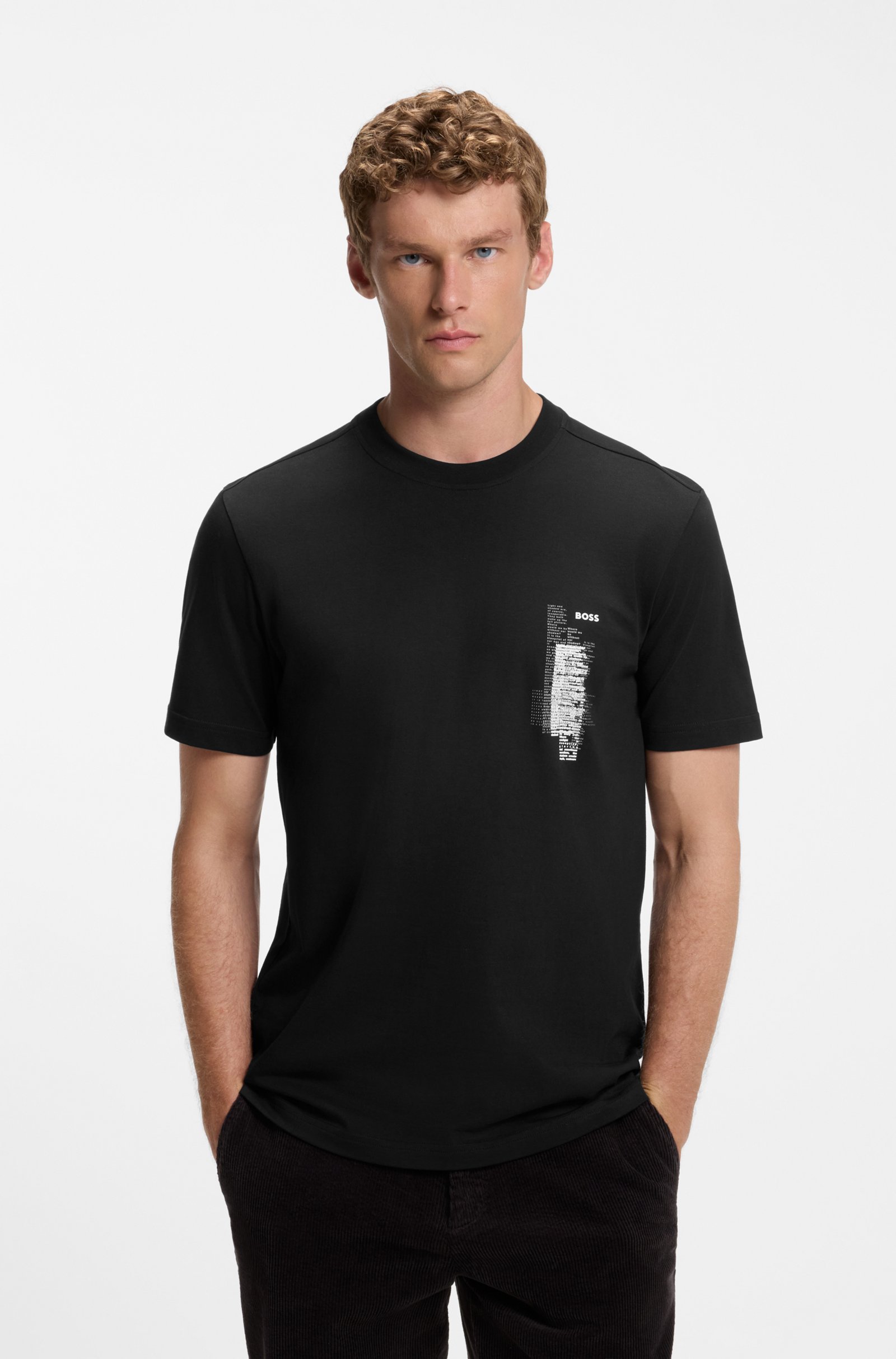 T-shirt en jersey Footprint – HUGO BOSS - 50571291-001 - Hugo Boss T-shirt en jersey Footprint – HUGO BOSS - 50571291-001 - Hugo Boss