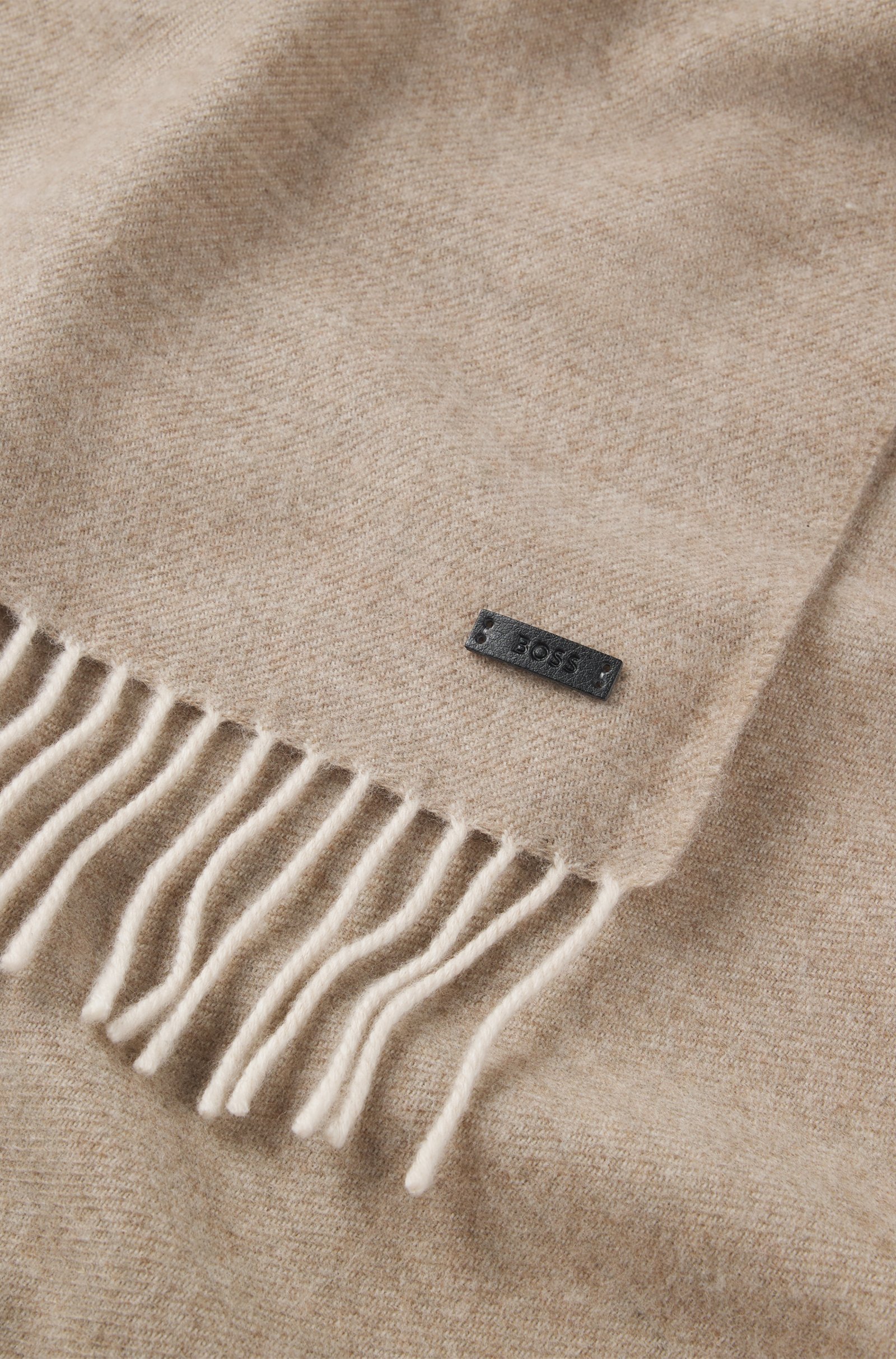 Foulard réversible en laine avec logo – HUGO BOSS Foulard réversible en laine avec logo – HUGO BOSS