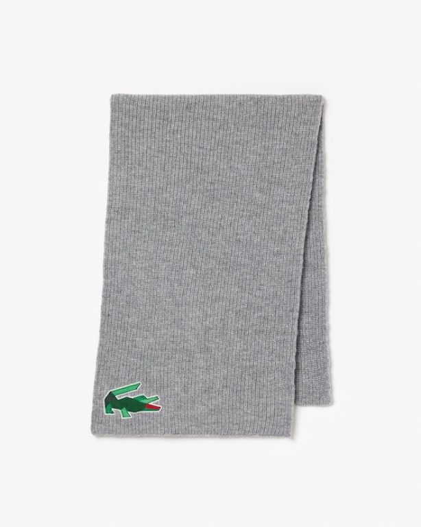 Foulard en laine avec motif - LACOSTE - re-3222 - LACOSTE Foulard en laine avec motif - LACOSTE - re-3222 - LACOSTE