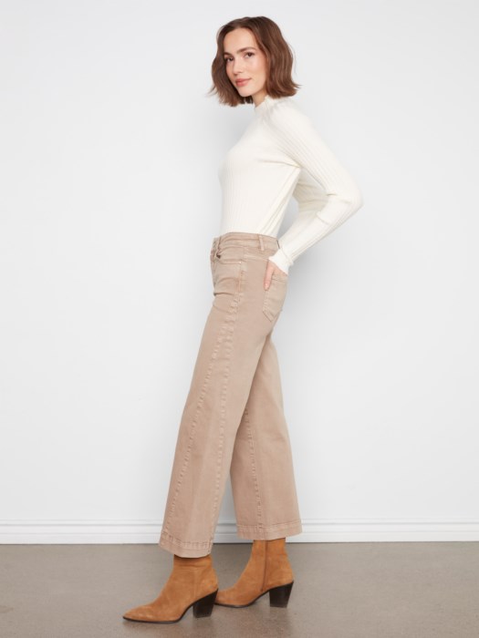 Pantalon twill jambe large – CHARLIE B Pantalon twill jambe large – CHARLIE B
