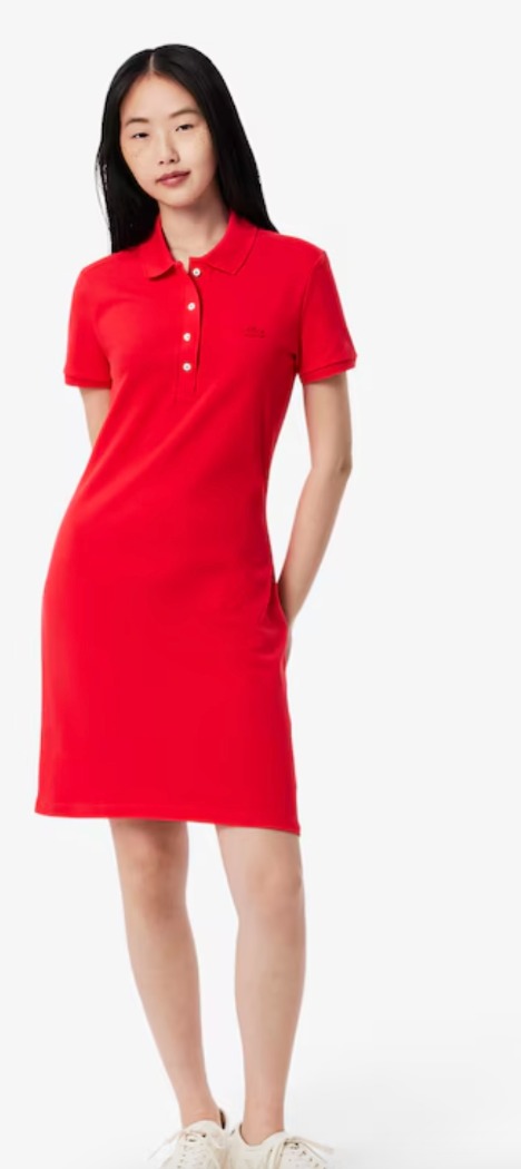 Robe polo en piqué de coton stretch - LACOSTE Robe polo en piqué de coton stretch - LACOSTE