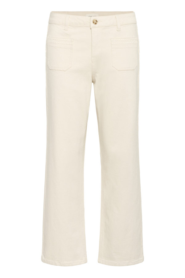 Jean Natalia en tissu sergé – CREAM Jean Natalia en tissu sergé – CREAM