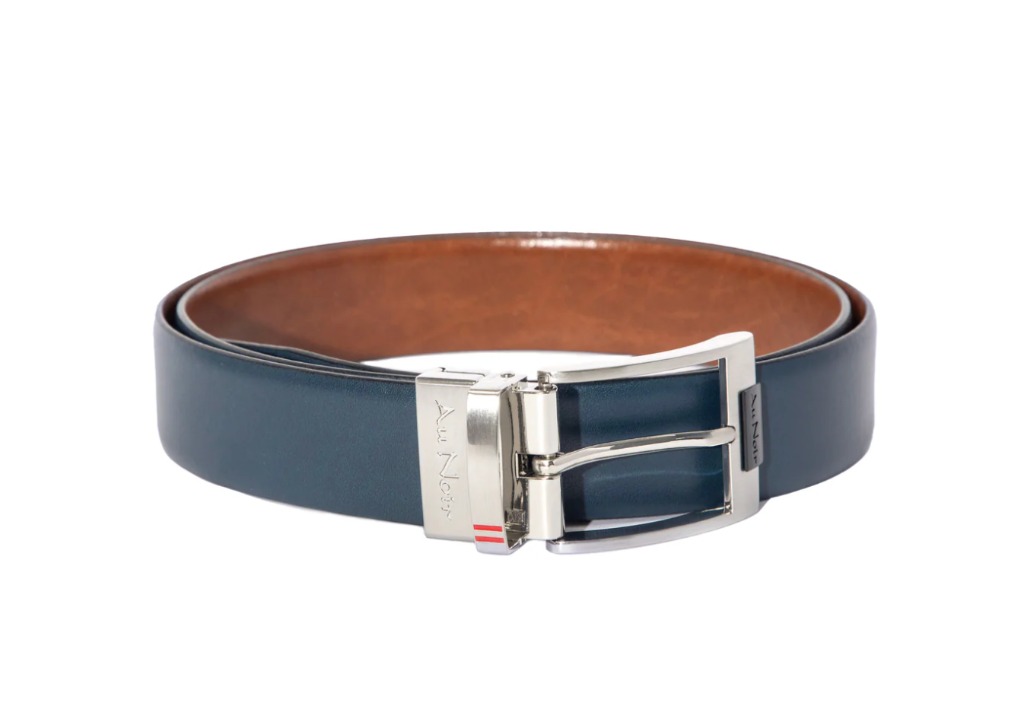 Ceinture réversible Desoto à boucle argent - AU NOIR Ceinture réversible Desoto à boucle argent - AU NOIR
