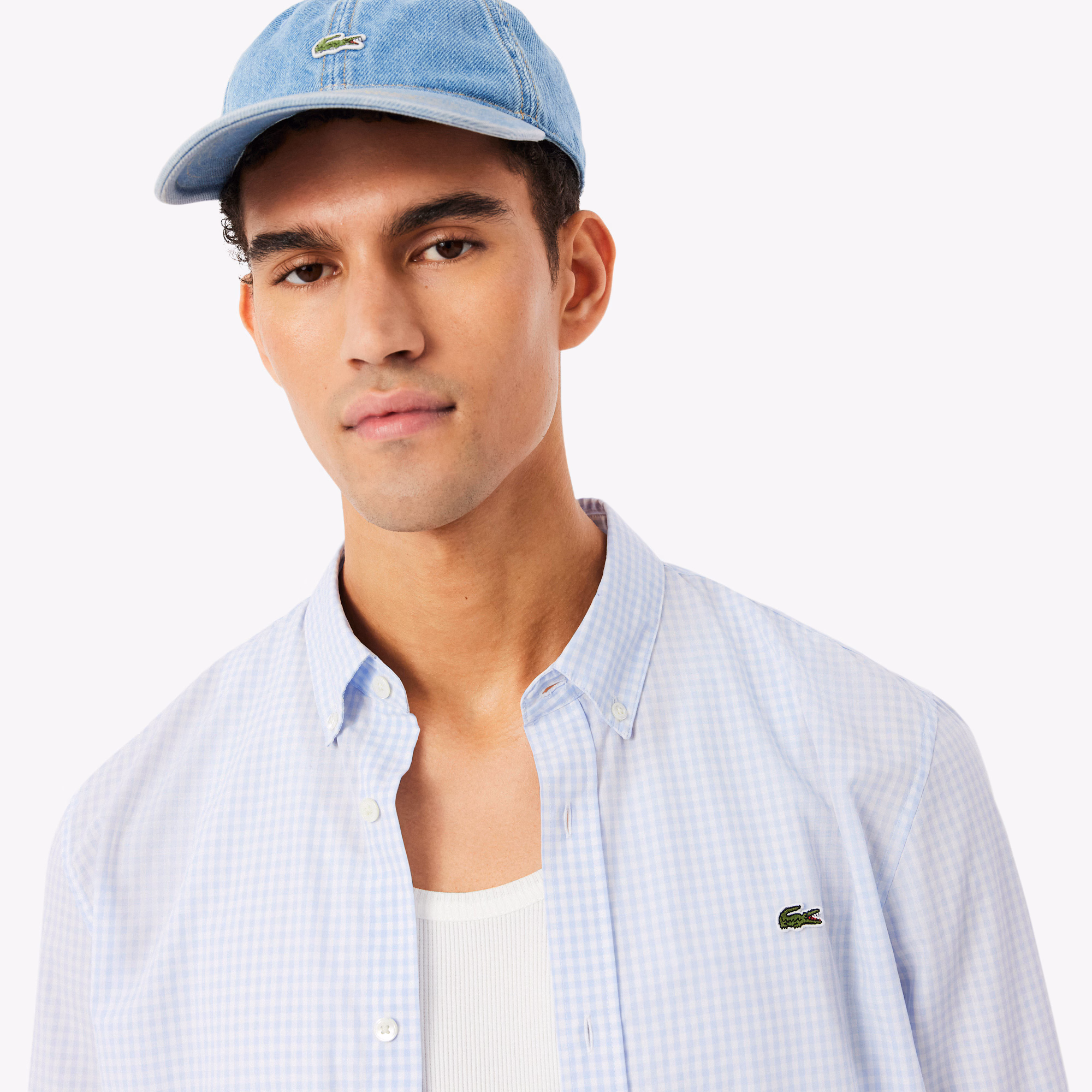 Chemise en popeline coupe régulière – LACOSTE Chemise en popeline coupe régulière – LACOSTE