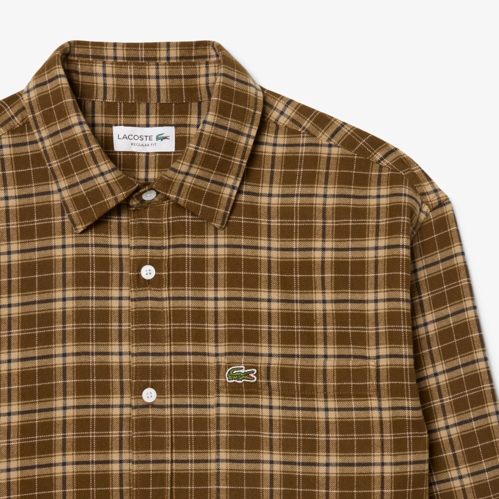 Chemise en flanelle à carreaux – LACOSTE Chemise en flanelle à carreaux – LACOSTE