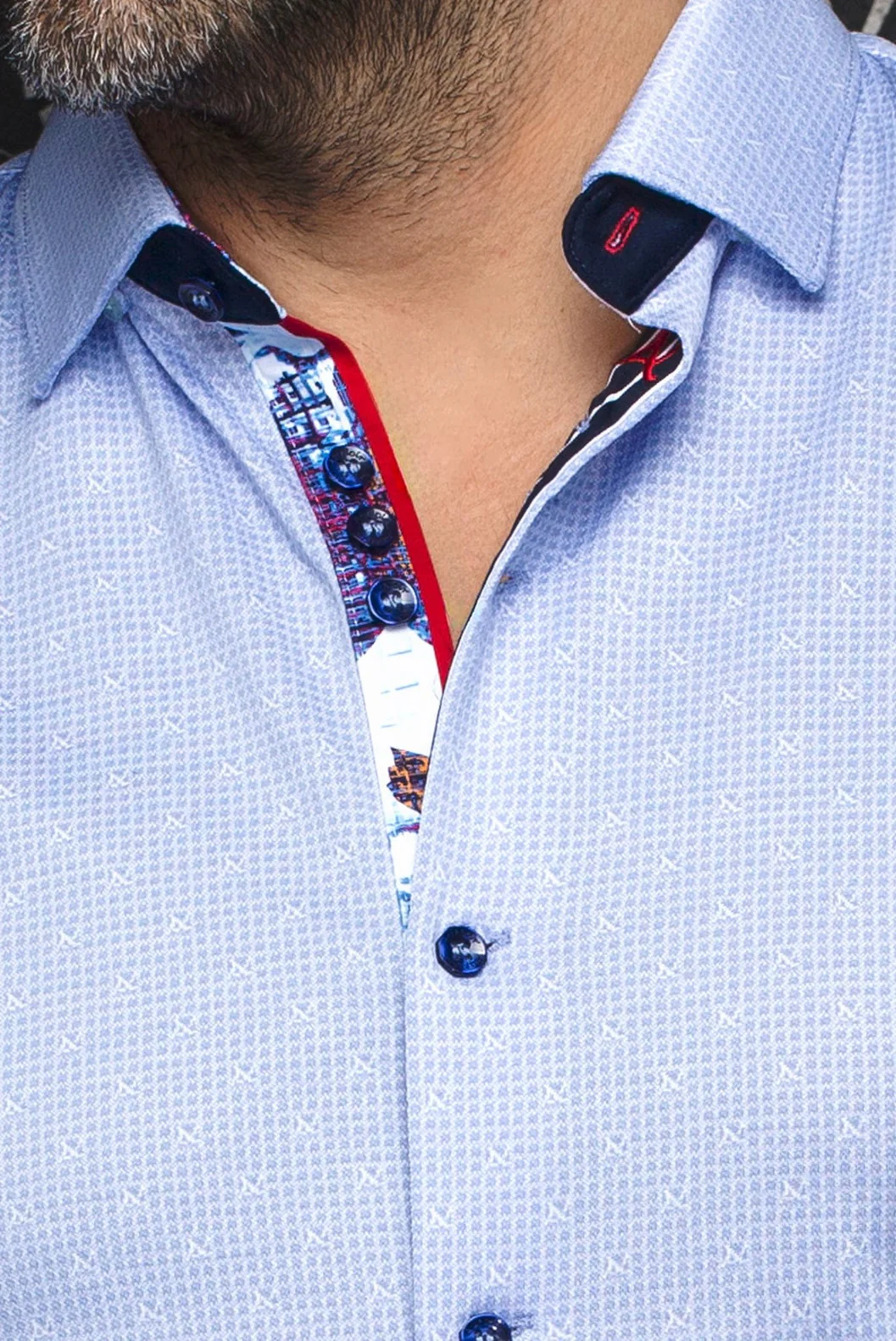 Chemise en tricot de jacquard Palma - AU NOIR Chemise en tricot de jacquard Palma - AU NOIR