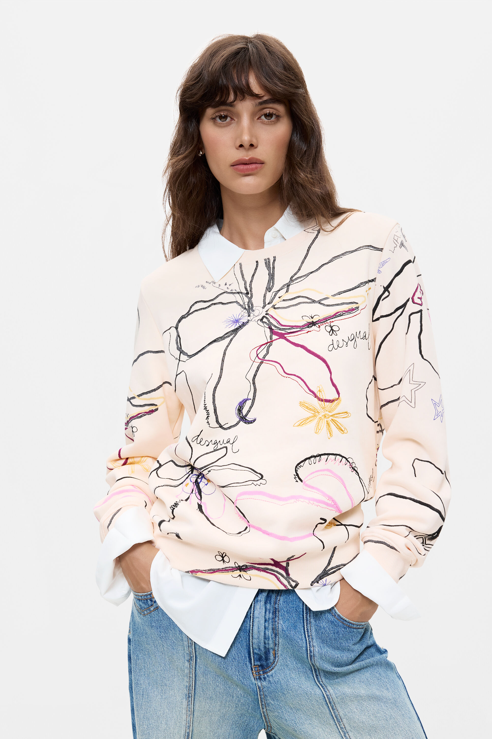 Chandail imprimé floral – DESIGUAL - 26WWSK06 - Desigual Chandail imprimé floral – DESIGUAL - 26WWSK06 - Desigual