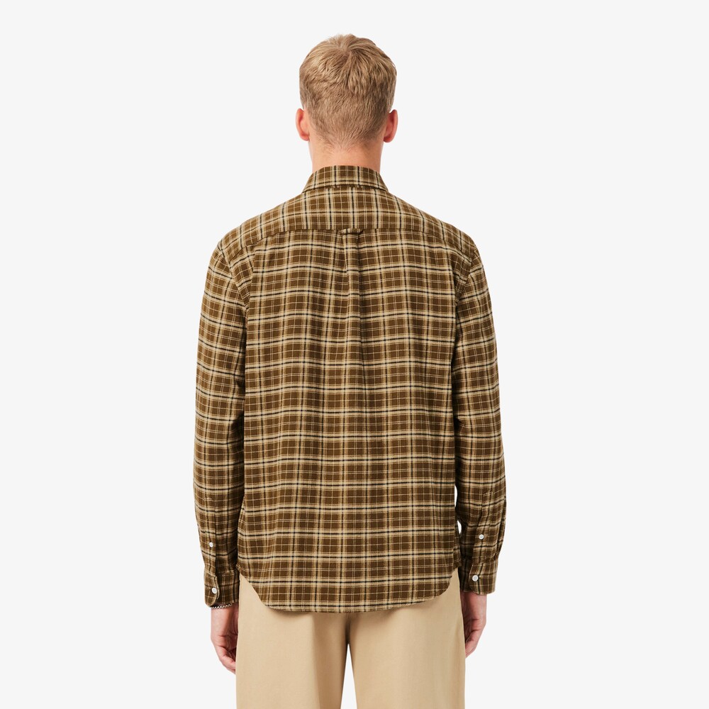 Chemise en flanelle à carreaux – LACOSTE Chemise en flanelle à carreaux – LACOSTE