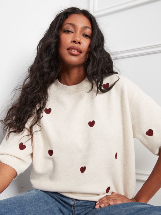 Pull broderies coeur - CHARLIE B Pull broderies coeur - CHARLIE B