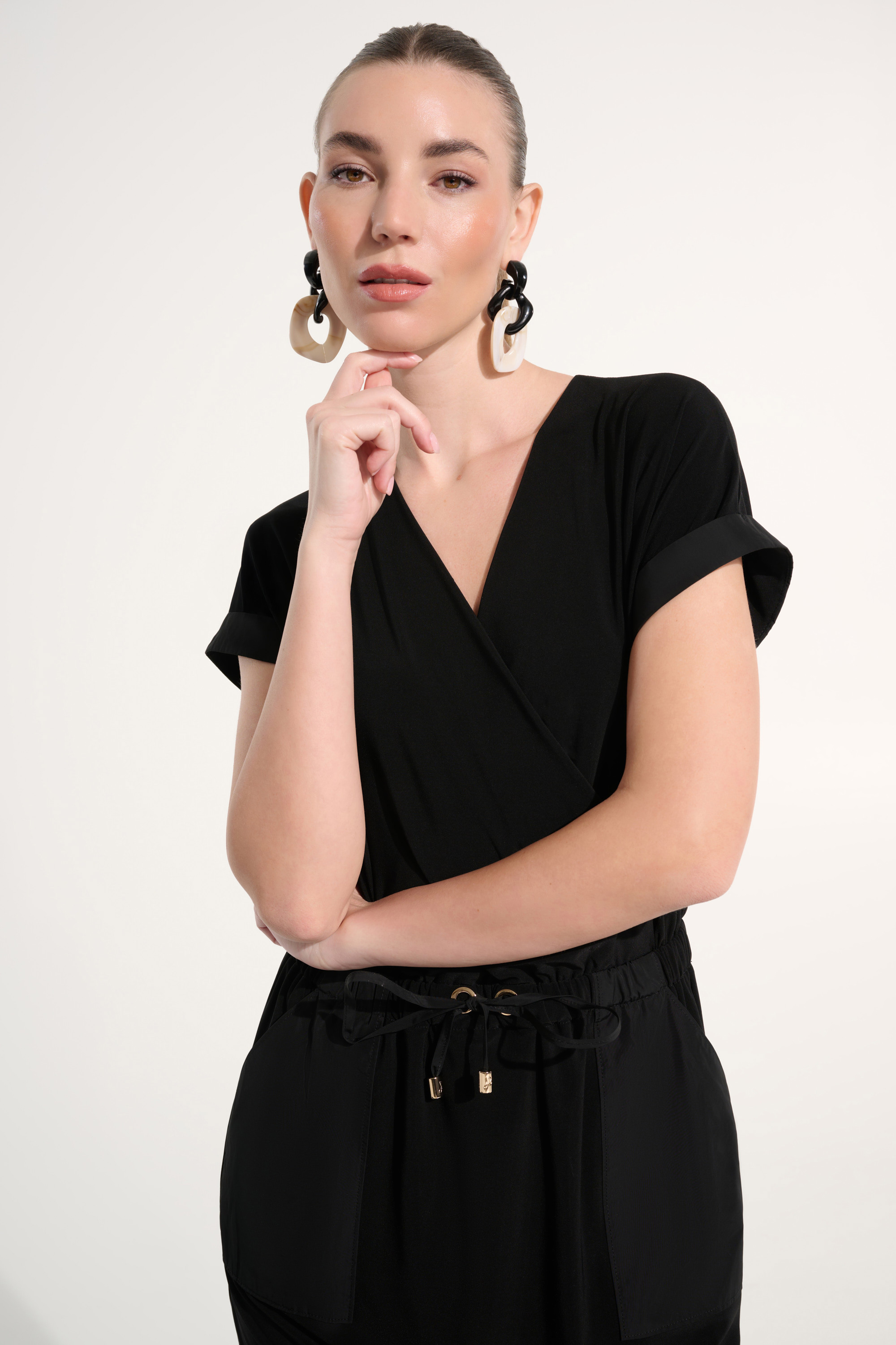 Robe cache-cœur chic coupe droite – JOSEPH RIBKOFF Robe cache-cœur chic coupe droite – JOSEPH RIBKOFF