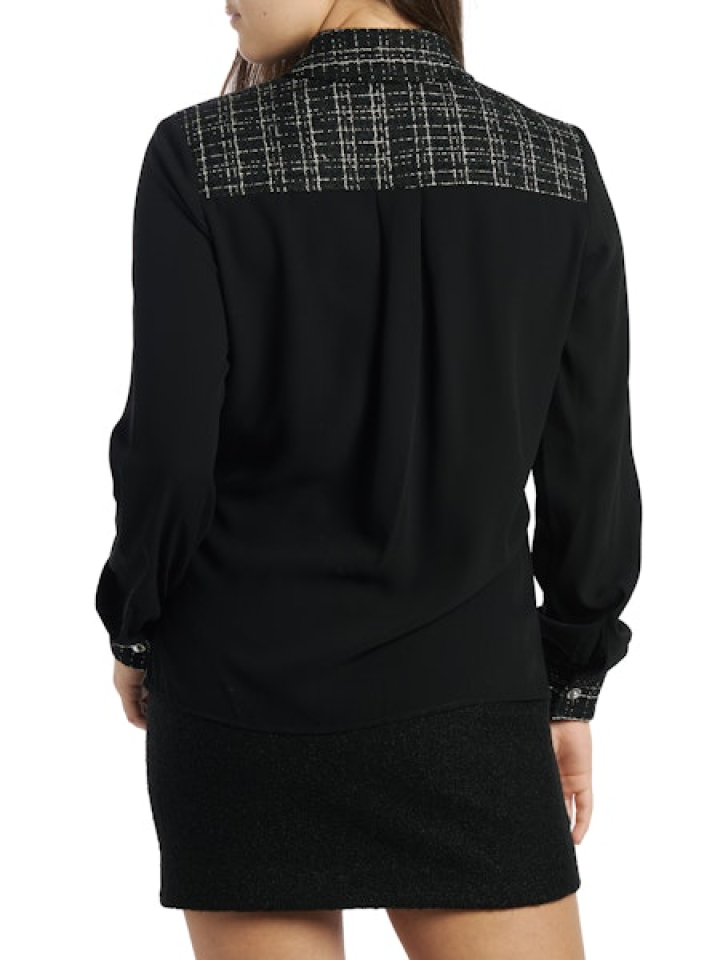 Chemise Sandra en tweed mélangé – GUESS Chemise Sandra en tweed mélangé – GUESS