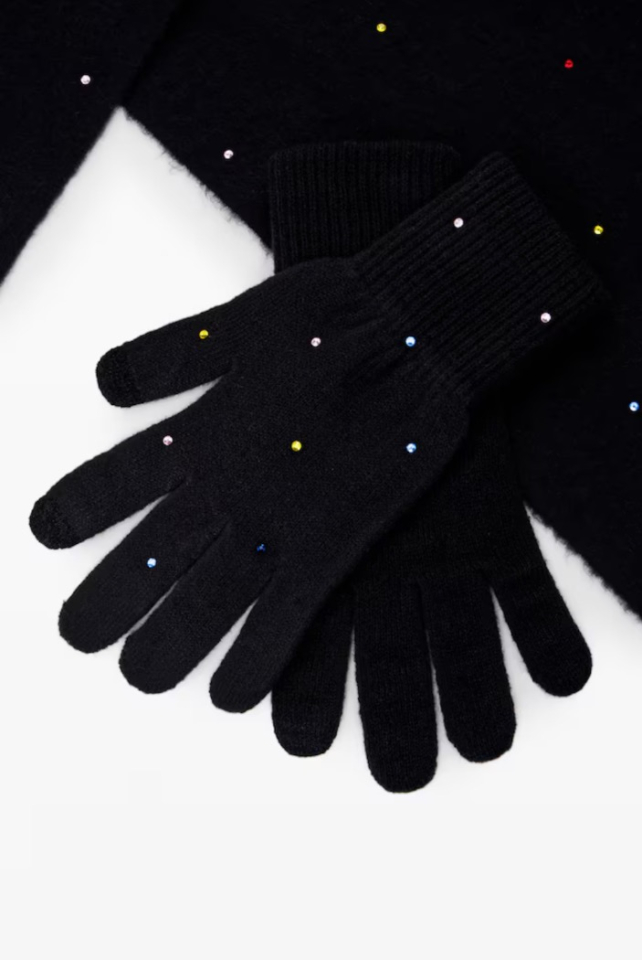 Ensemble de foulard et gants avec brillant - DESIGUAL Ensemble de foulard et gants avec brillant - DESIGUAL