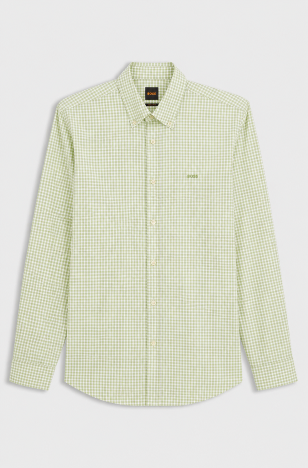 Chemise coton extensible à motif Vichy – HUGO BOSS Chemise coton extensible à motif Vichy – HUGO BOSS