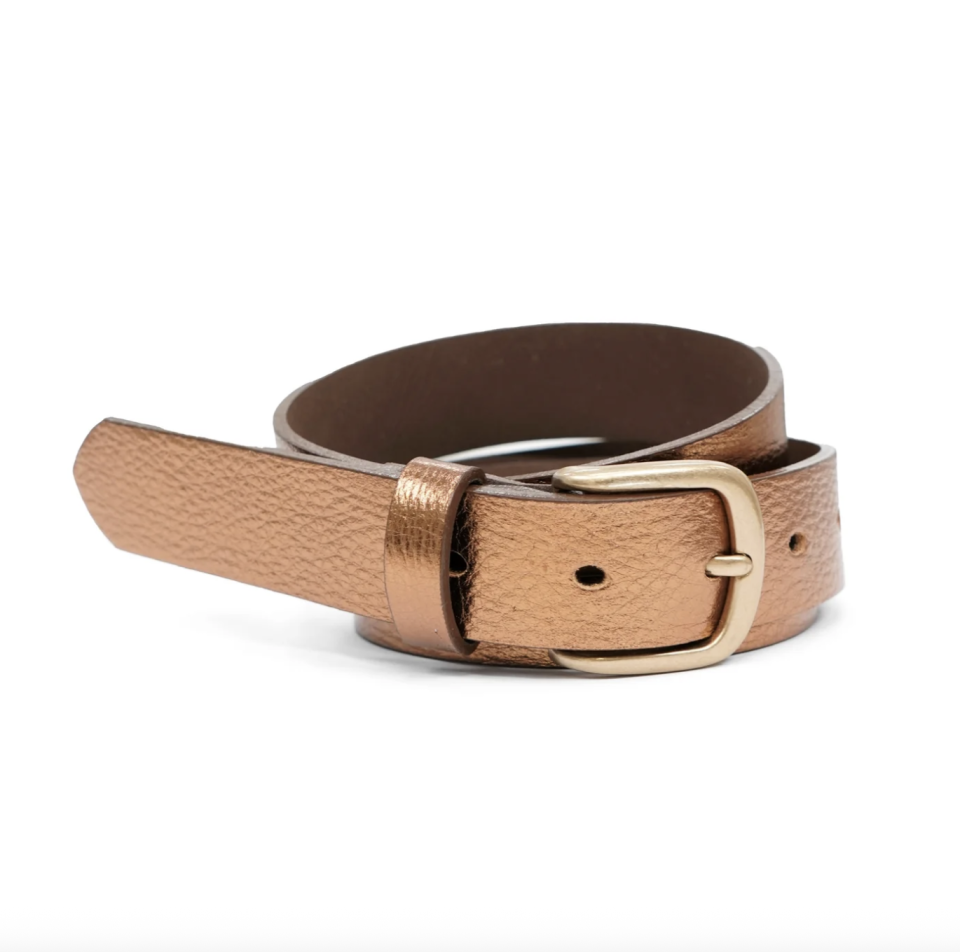 Ceinture en cuir italien effet métallique – MEDIKE LANDES - B255560 - MEDIKE LANDES Ceinture en cuir italien effet métallique – MEDIKE LANDES - B255560 - MEDIKE LANDES
