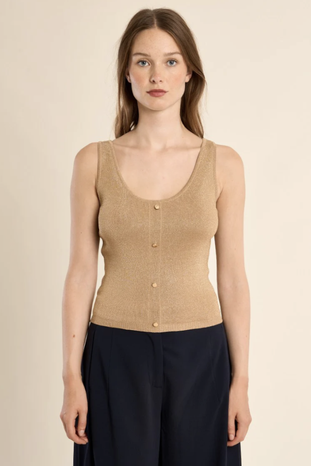 Camisole boutons dorés - MOLLY BRACKEN - LA1966EP - Molly Bracken Camisole boutons dorés - MOLLY BRACKEN - LA1966EP - Molly Bracken