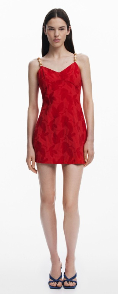 Robe à bretelles avec perles- DESIGUAL Robe à bretelles avec perles- DESIGUAL