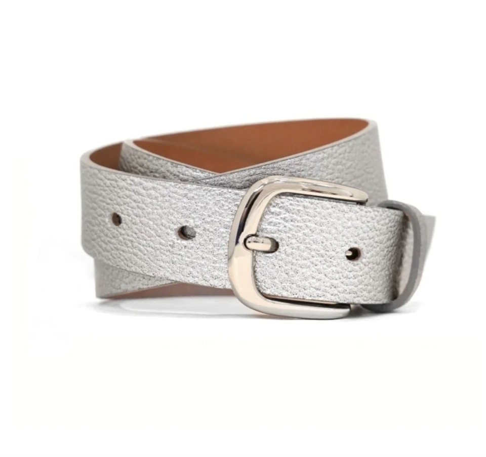 Ceinture en cuir italien effet métallique – MEDIKE LANDES - B255560 - MEDIKE LANDES Ceinture en cuir italien effet métallique – MEDIKE LANDES - B255560 - MEDIKE LANDES