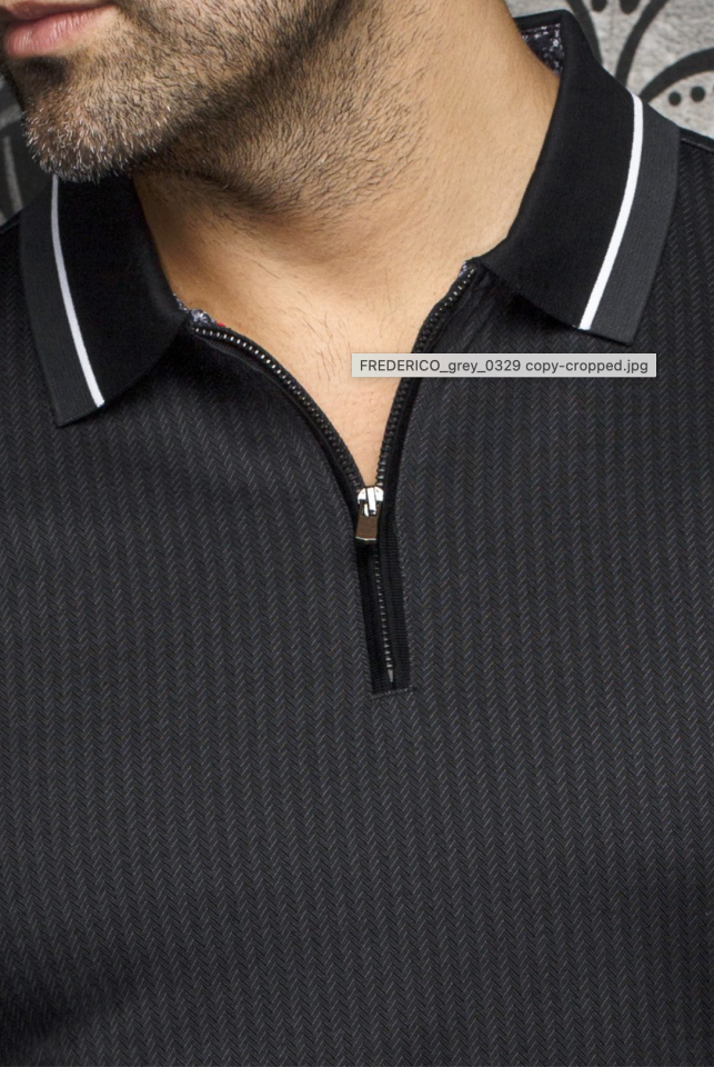 Polo Federico manche longue - AU NOIR Polo Federico manche longue - AU NOIR