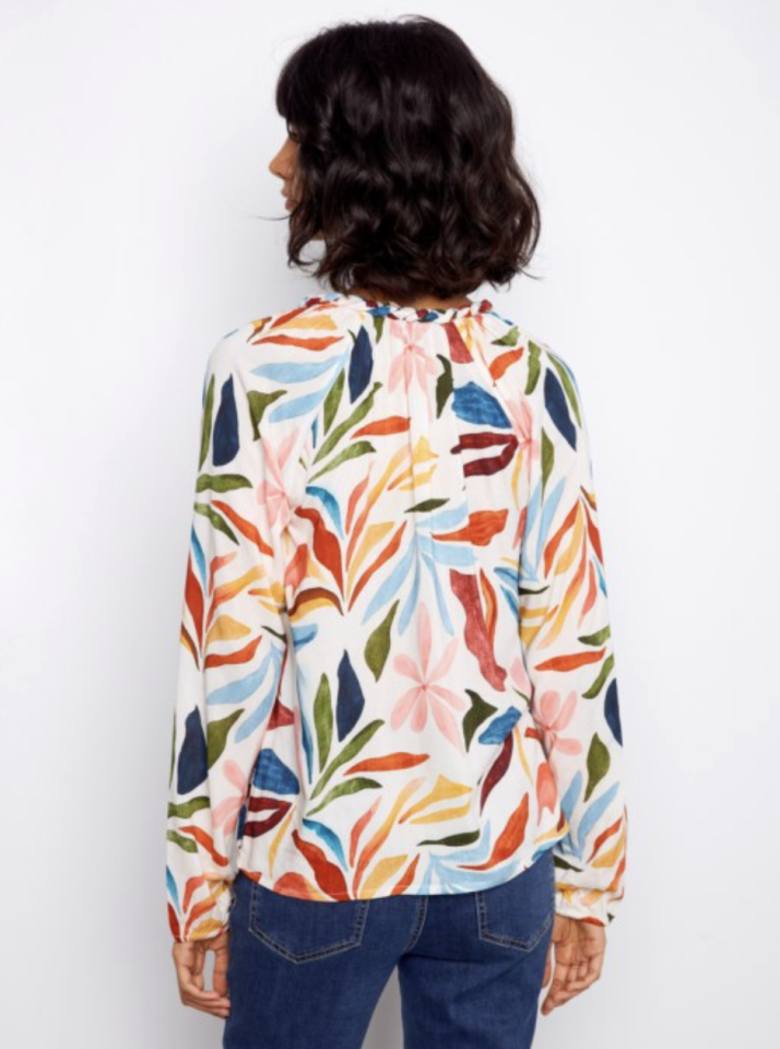 Blouse popover imprimée - CHARLIE B Blouse popover imprimée - CHARLIE B
