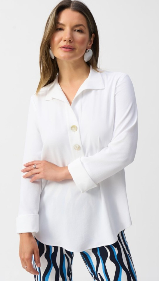 Haut coupe droite avec boutons décoratifs - JOSEPH RIBKOFF Haut coupe droite avec boutons décoratifs - JOSEPH RIBKOFF