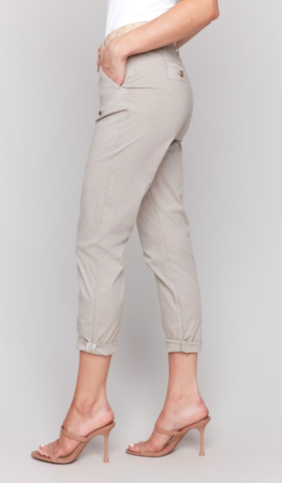 Pantalon ajusté avec ceinture- CHARLIE B Pantalon ajusté avec ceinture- CHARLIE B