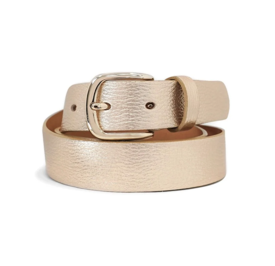 Ceinture en cuir italien effet métallique – MEDIKE LANDES - B255560 - MEDIKE LANDES Ceinture en cuir italien effet métallique – MEDIKE LANDES - B255560 - MEDIKE LANDES