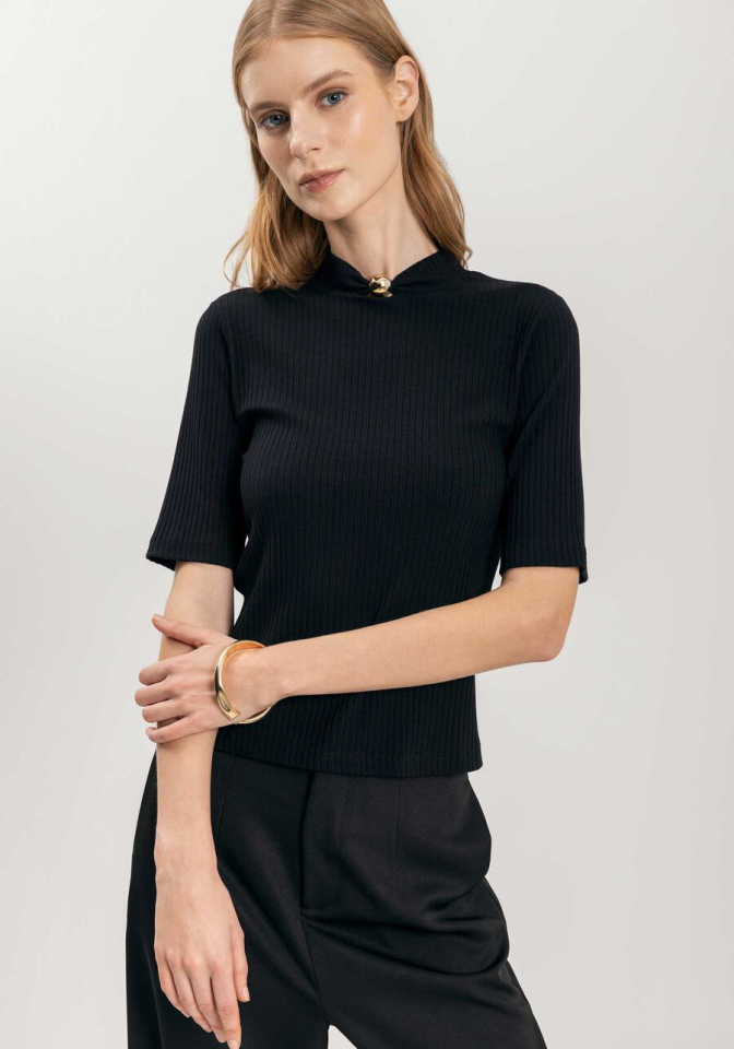 Haut côtelé à manches courtes- LEZALEZ - 9237E - Lez a Lez Haut côtelé à manches courtes- LEZALEZ - 9237E - Lez a Lez