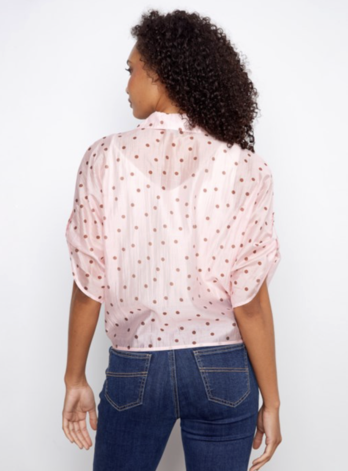 Blouse à manches dolman avec noeud - CHARLIE B Blouse à manches dolman avec noeud - CHARLIE B