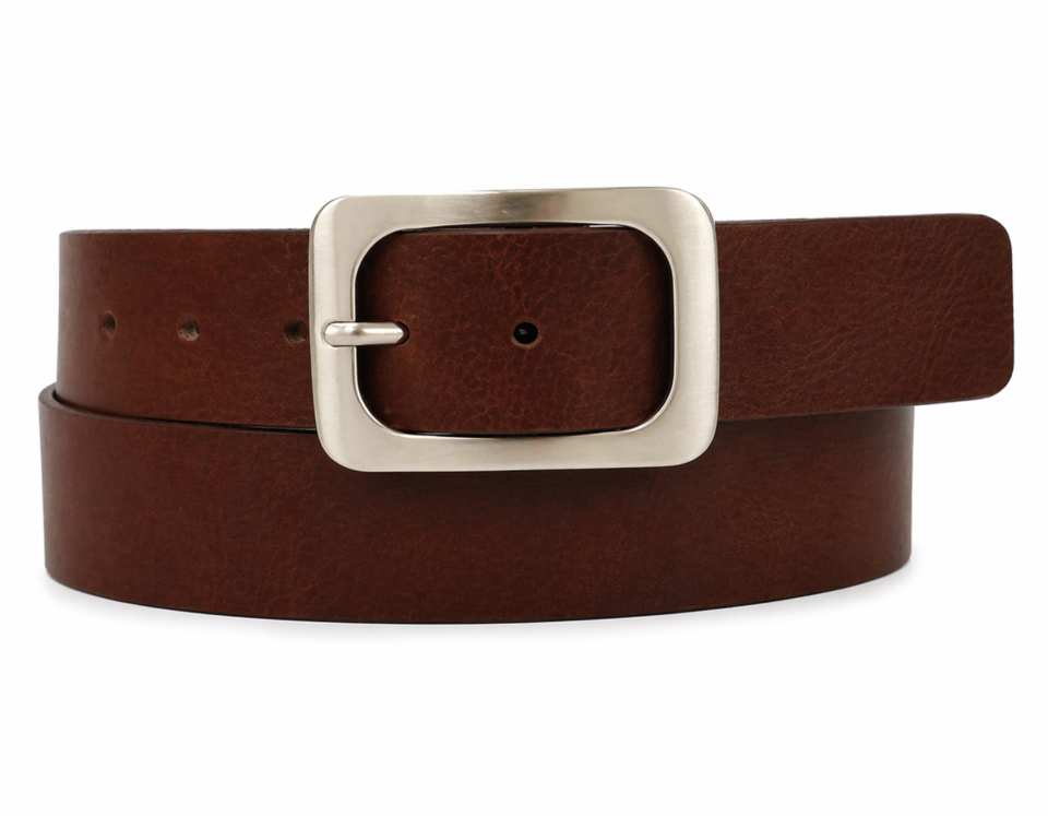 Ceinture en cuir italien avec boucle nickel – MEDIKE LANDES - B28857 - MEDIKE LANDES Ceinture en cuir italien avec boucle nickel – MEDIKE LANDES - B28857 - MEDIKE LANDES