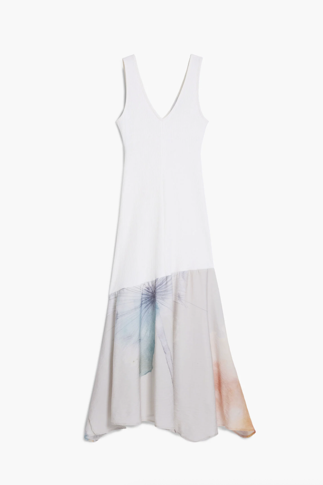 Robe à col en V combinée - DESIGUAL Robe à col en V combinée - DESIGUAL