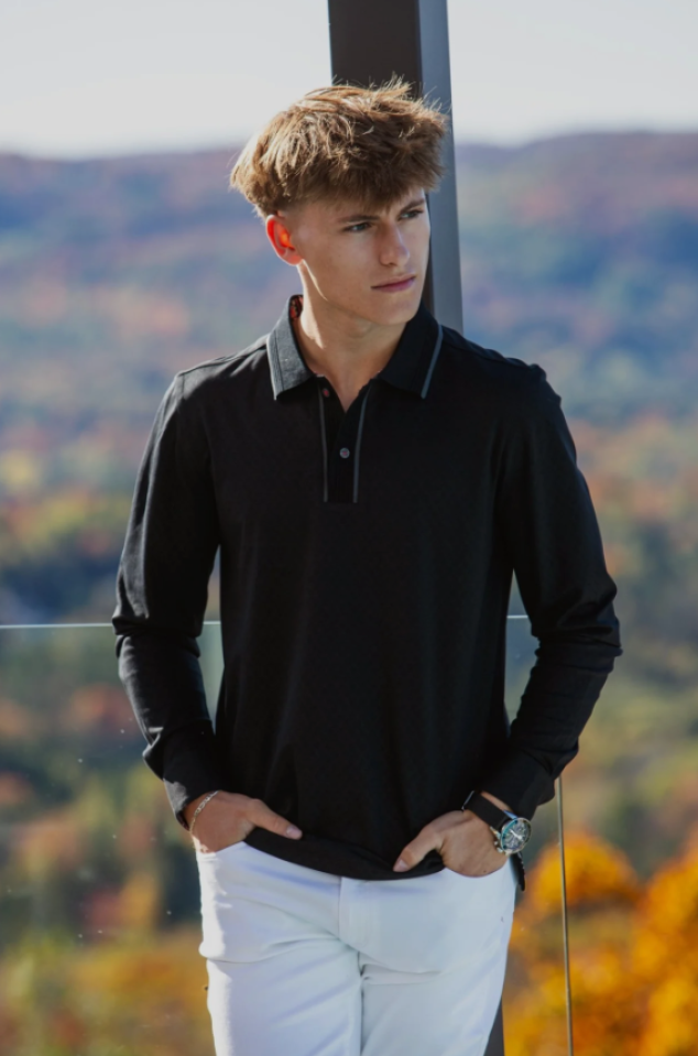 Polo manches longues Kant – AU NOIR Polo manches longues Kant – AU NOIR