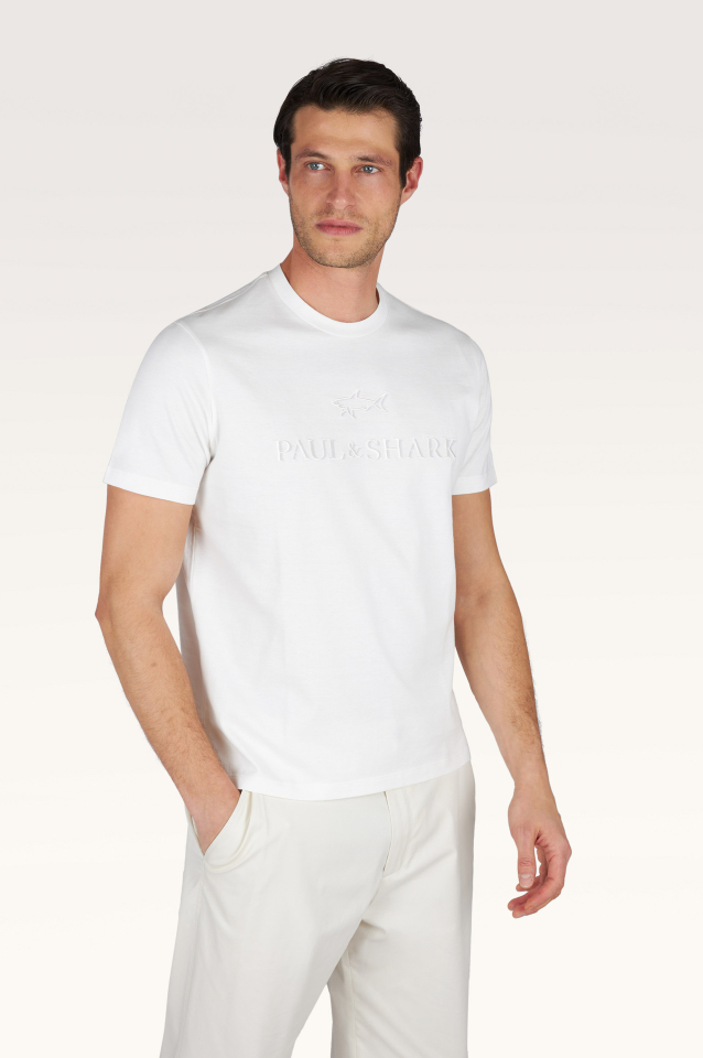 T-shirt en jersey de coton imprimé – PAUL & SHARK - 26411012-108 - Paul & Shark T-shirt en jersey de coton imprimé – PAUL & SHARK - 26411012-108 - Paul & Shark