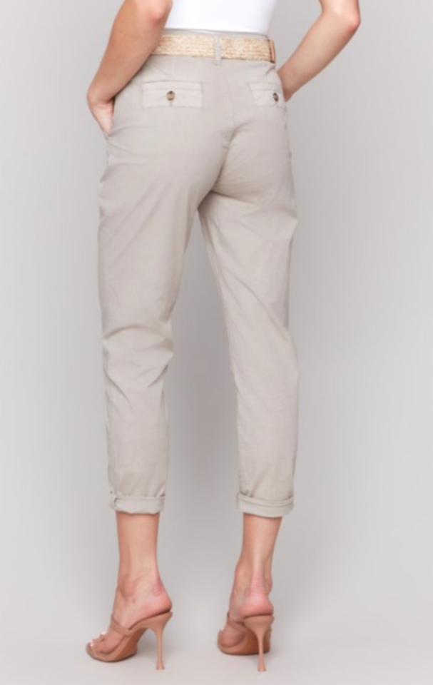 Pantalon ajusté avec ceinture- CHARLIE B Pantalon ajusté avec ceinture- CHARLIE B