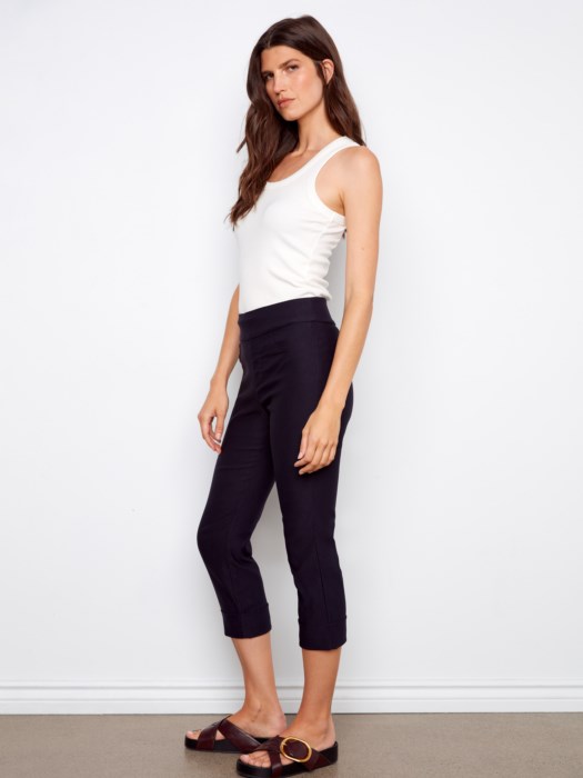 Capri extensible avec ourlet plié - CHARLIE B
