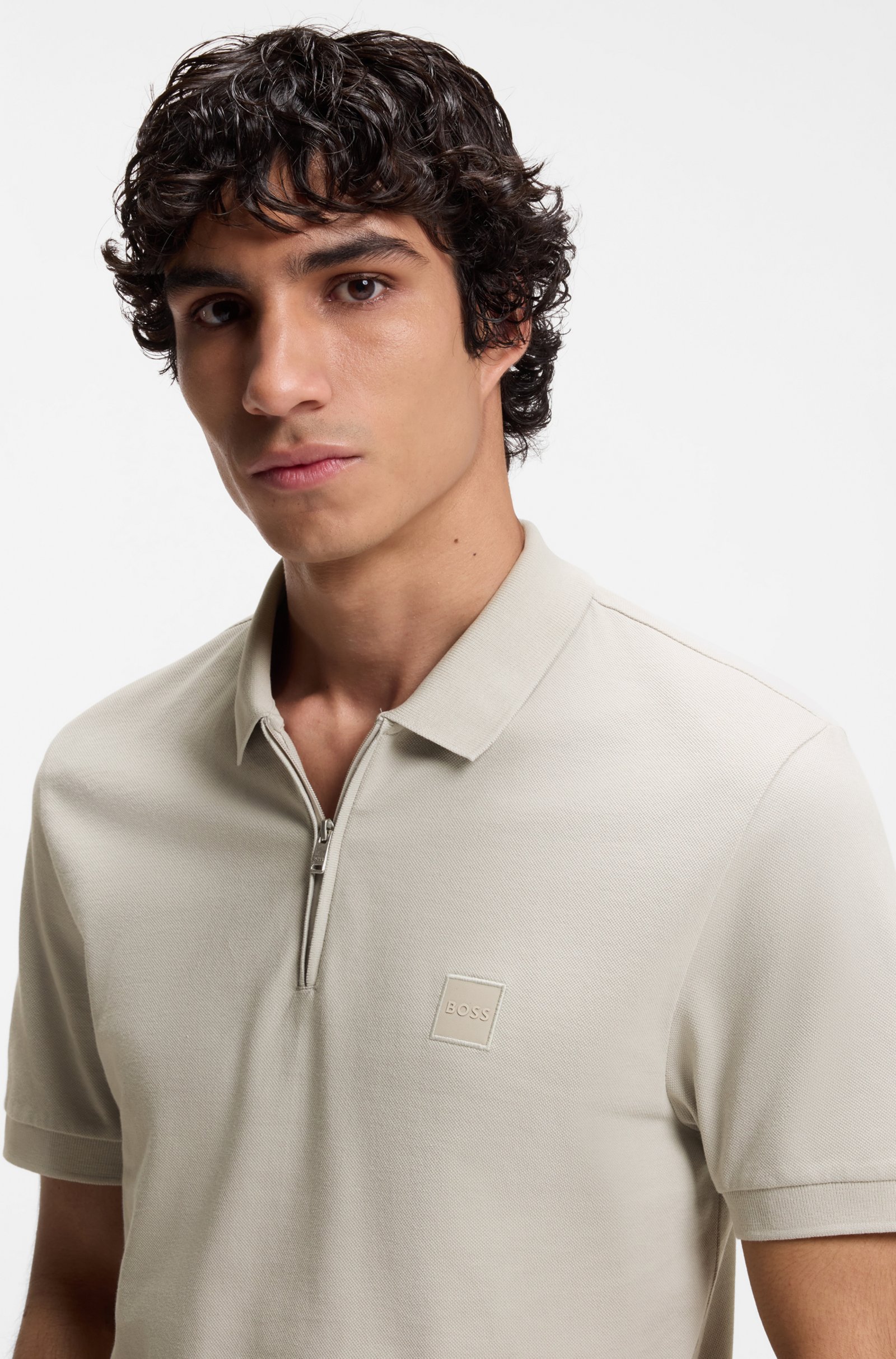 Polo Passerzip en coton extensible – HUGO BOSS