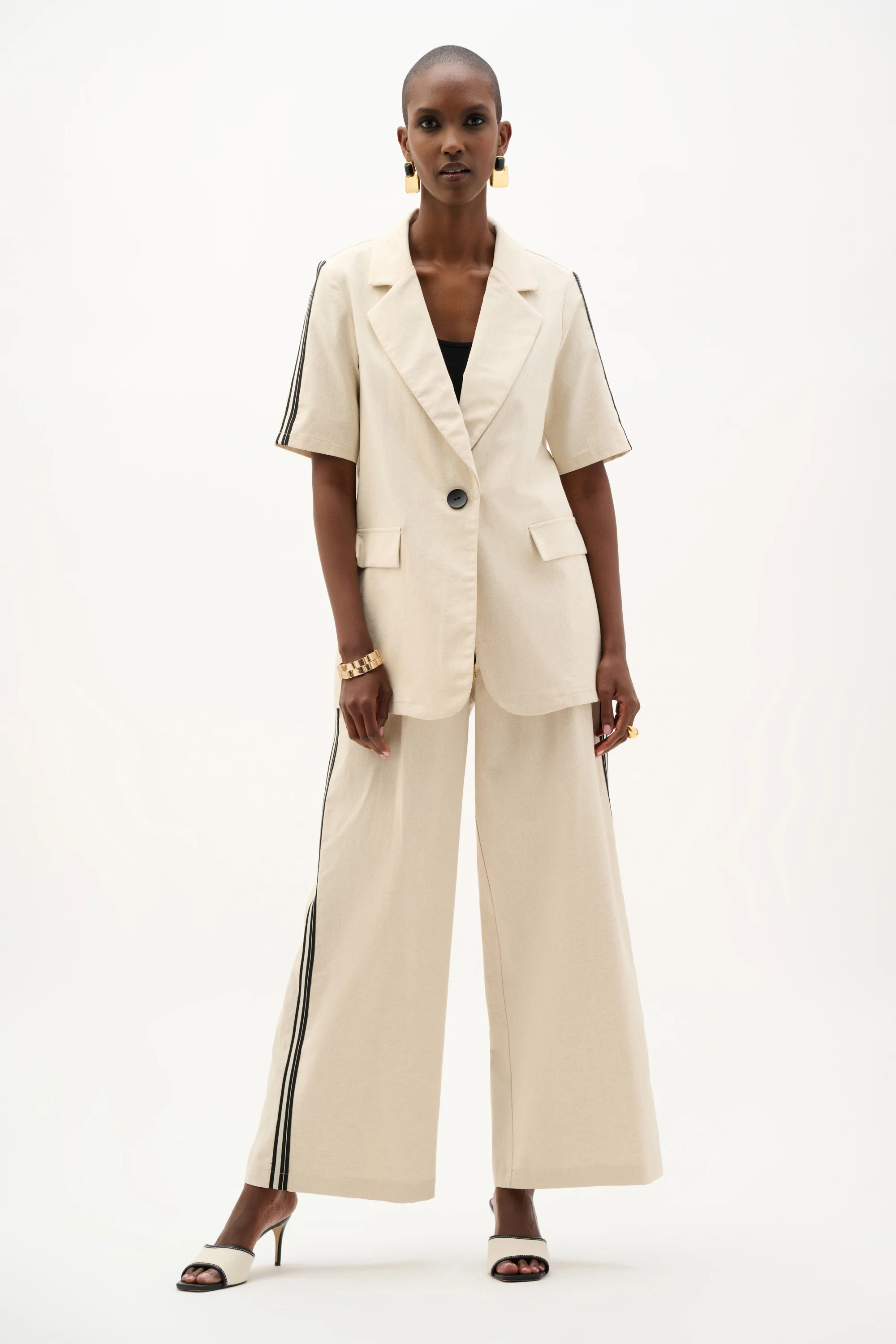 Ensemble veston droit et pantalon à enfiler en lin tissé – JOSEPH RIBKOFF - 262099-262100 - Joseph Ribkoff