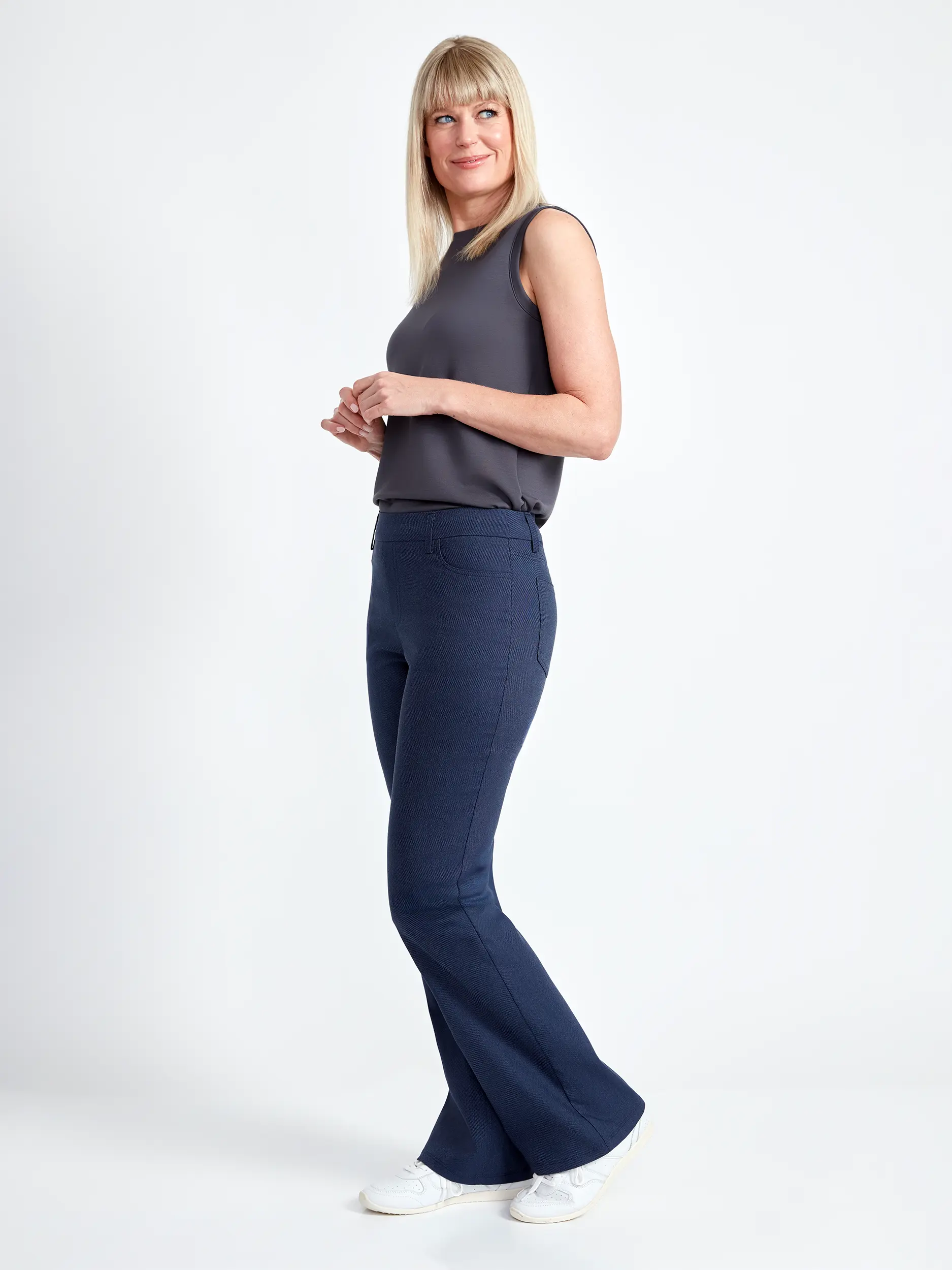 Pantalon bootcut effet denim – UP