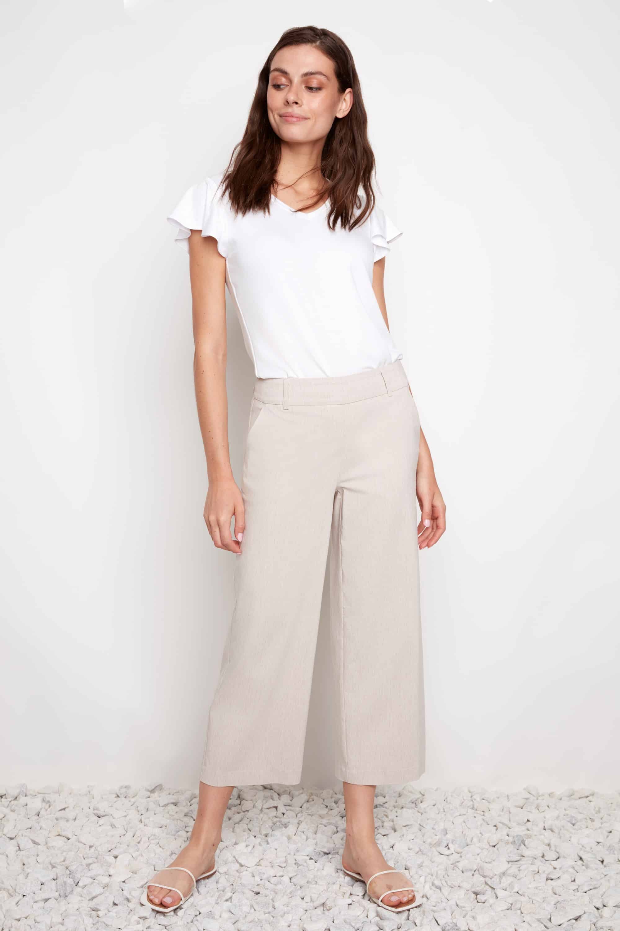 Pantalon évasé Techno effet Lin - UP! - 68881 - UP