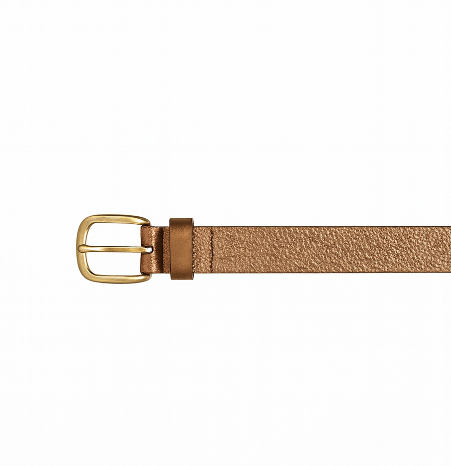 Ceinture en cuir métalique - MEDIKE LANDES - B25560 - MEDIKE LANDES
