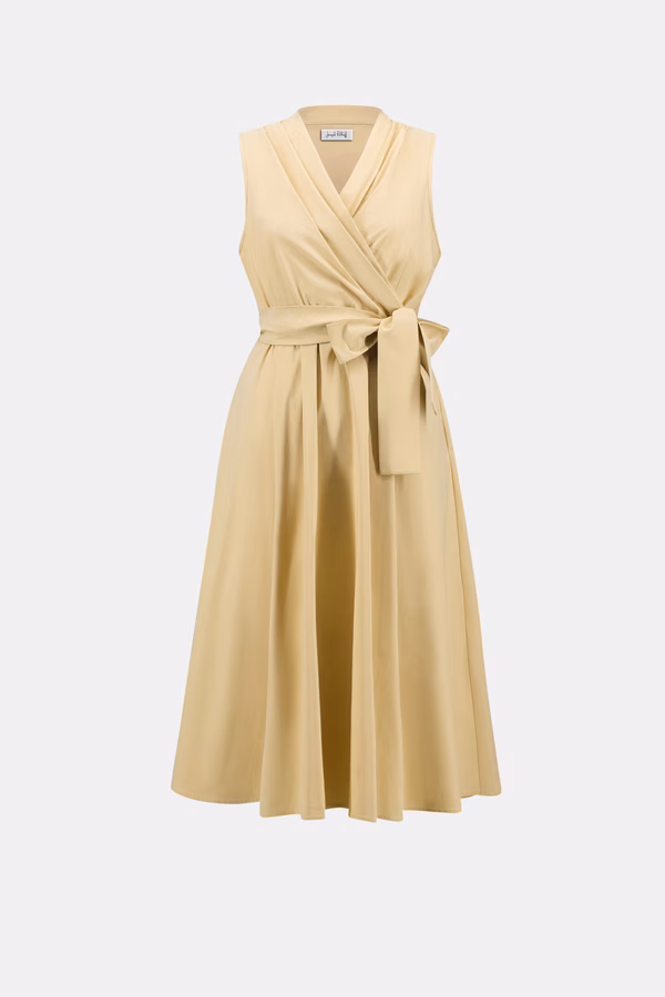 Robe midi cache-cœur ceinturée – JOSEPH RIBKOFF