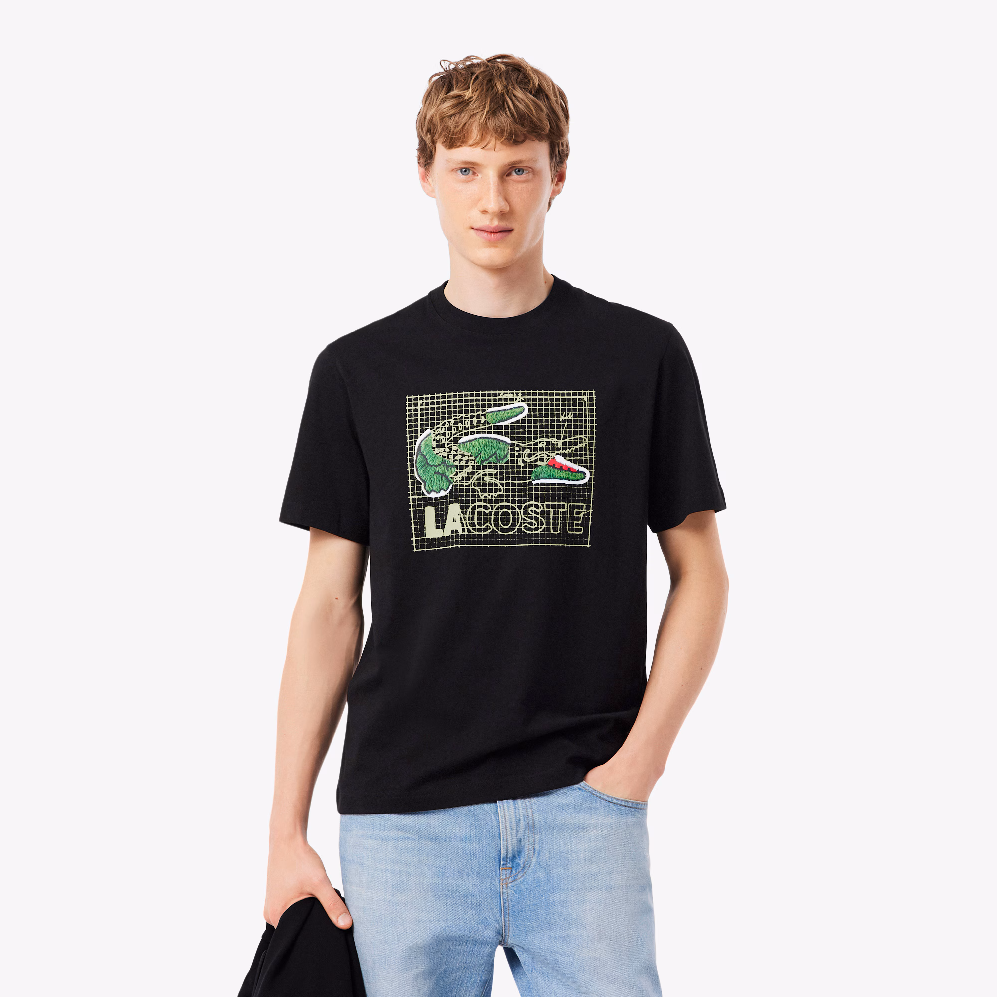T-shirt en coton imprimé – LACOSTE - TH1446 - LACOSTE