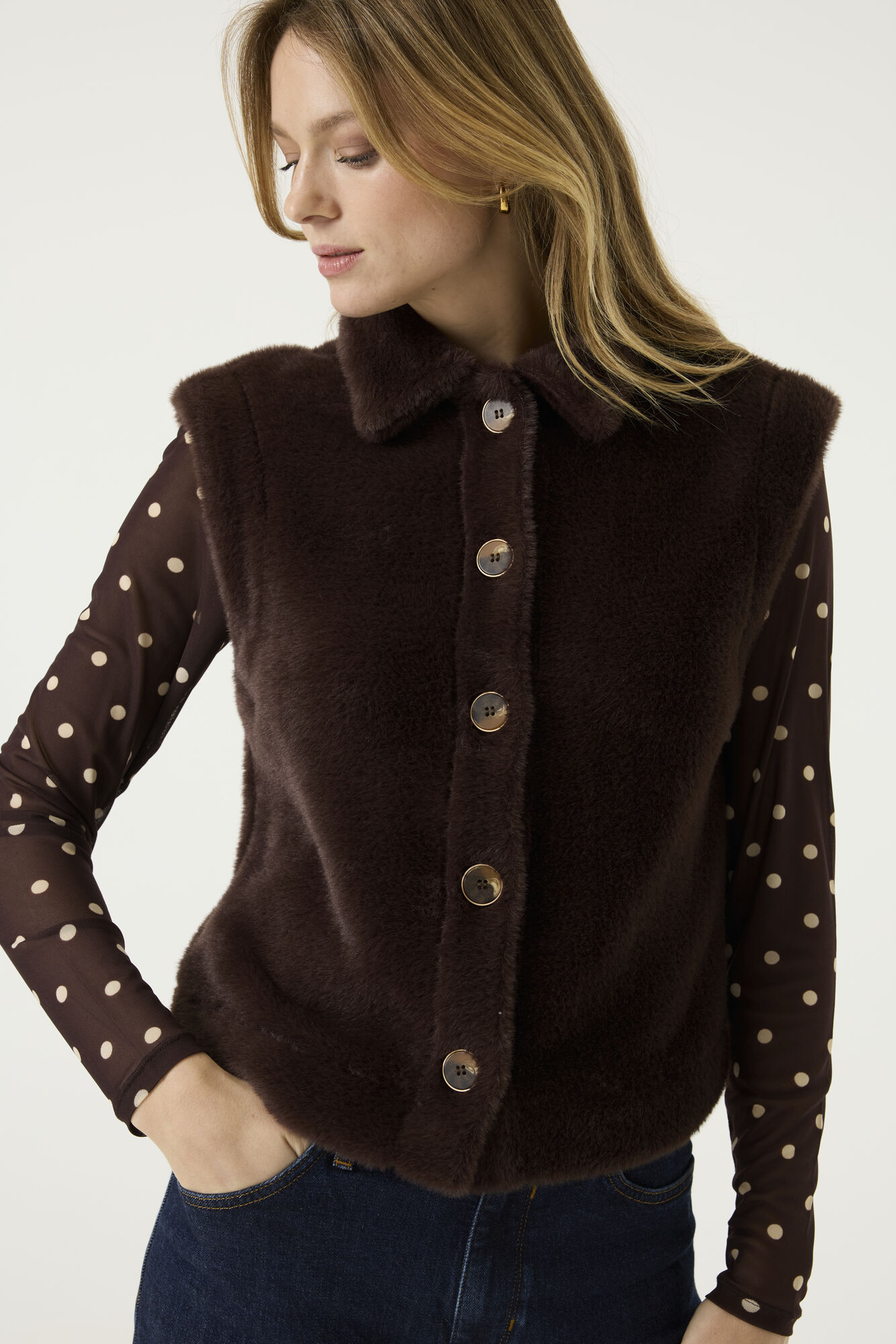 Veste effet fourrure – GARCIA