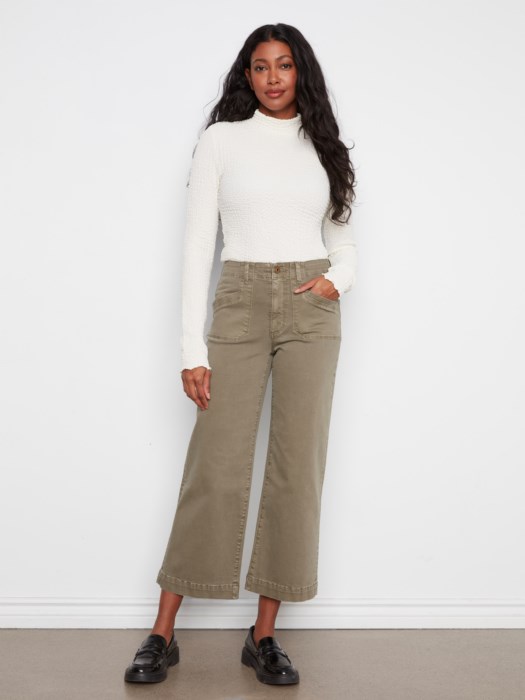 Pantalon court jambe large - CHARLIE B 