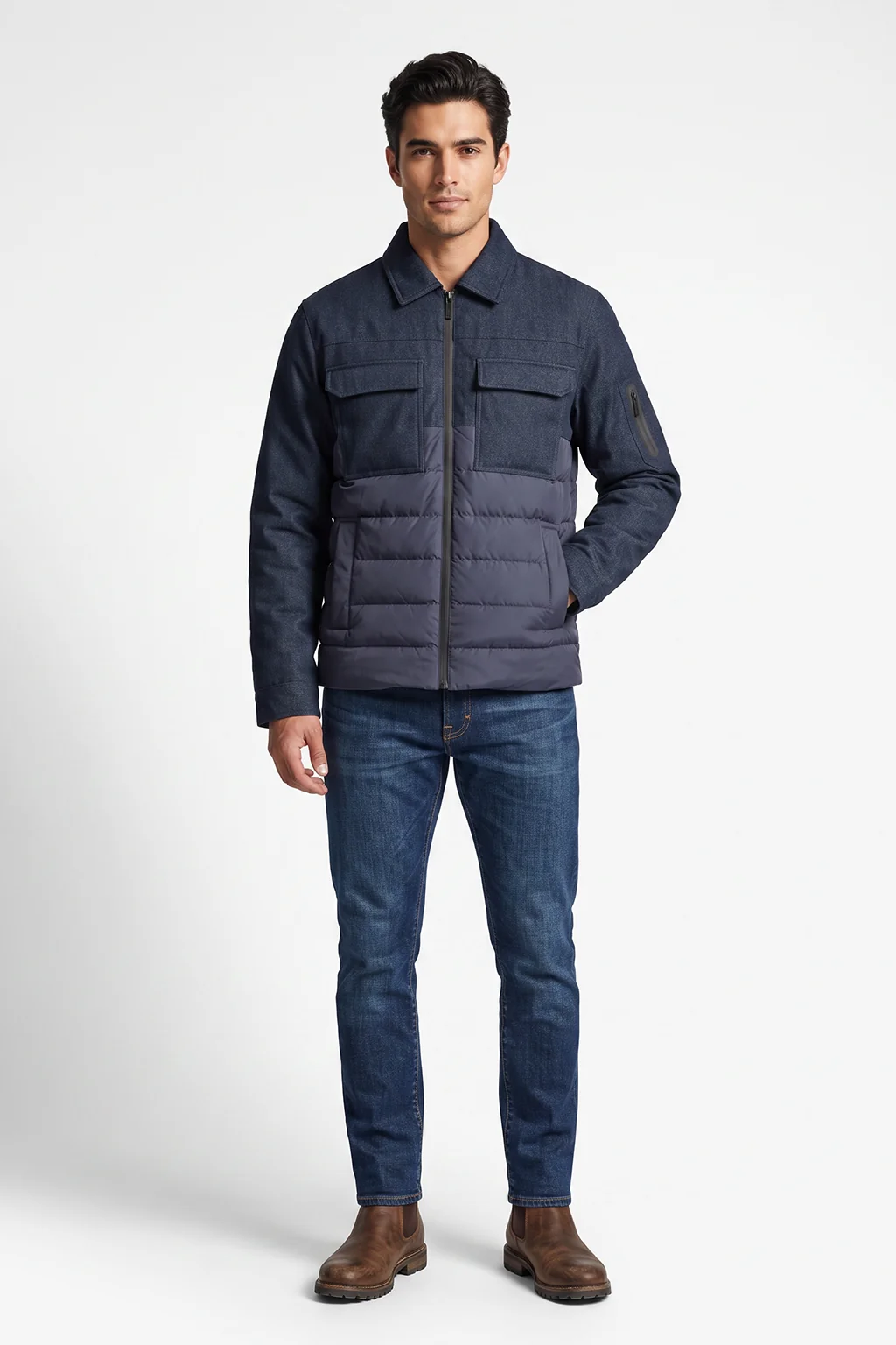Veste en denim matelassé Johny – LOIS