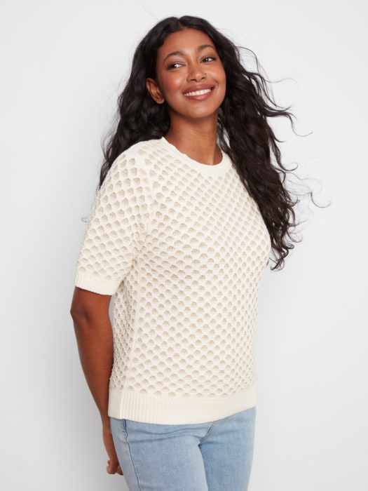 Pull nid d'abeille - CHARLIE B - C2997 - Charlie B