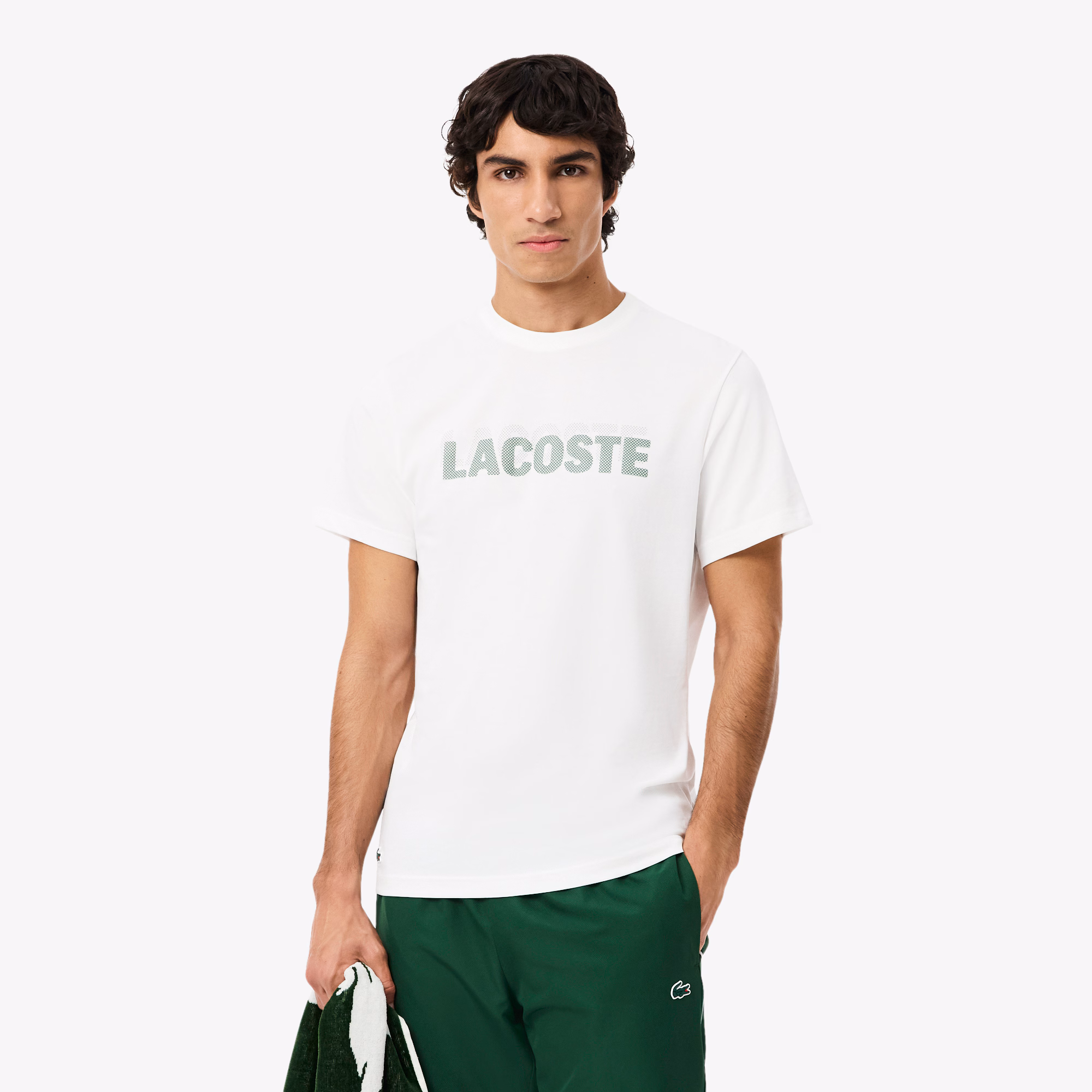 T-shirt sport à logo contrasté – LACOSTE - TH0217 - LACOSTE