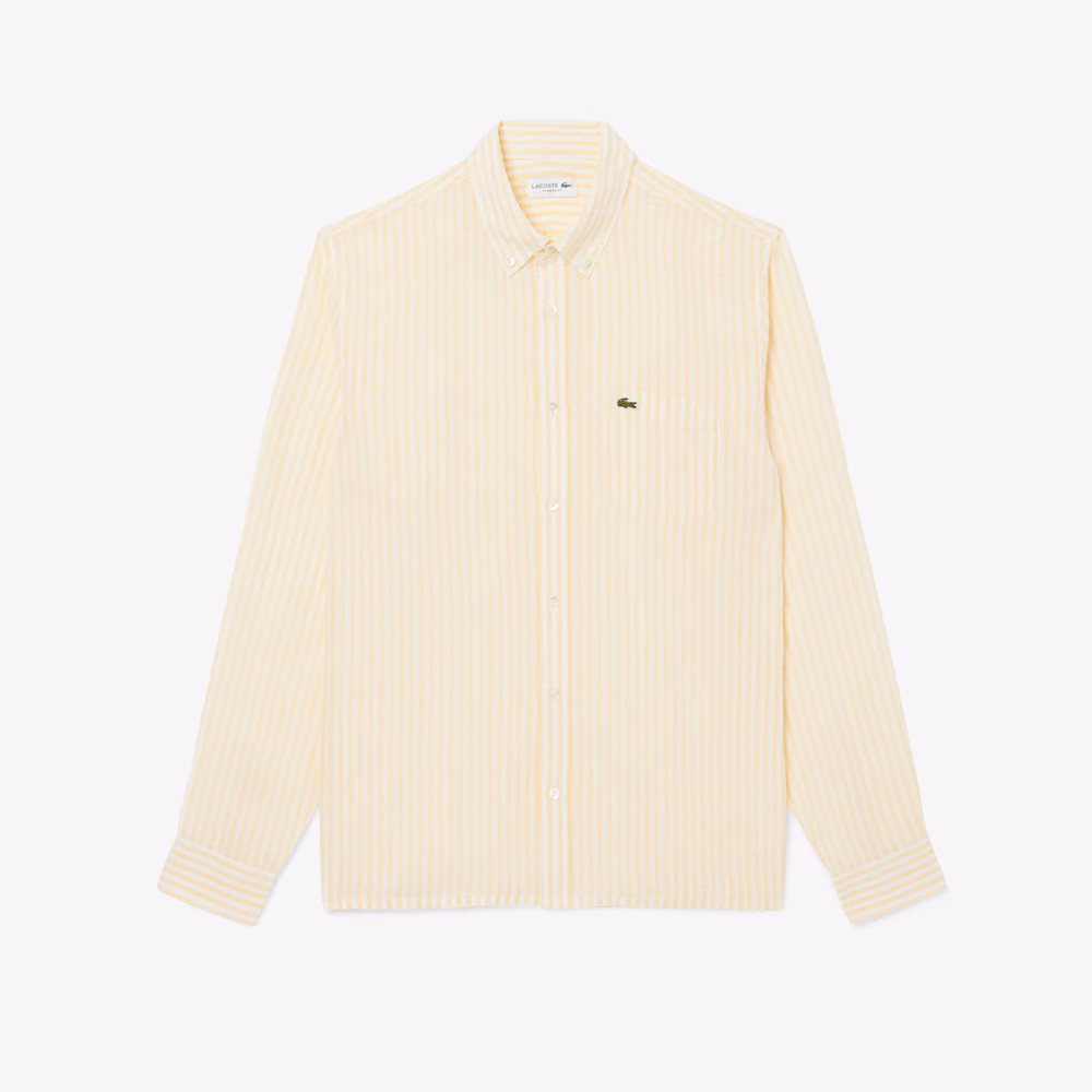 Chemise en lin à rayures verticales - LACOSTE - CH6985 - LACOSTE