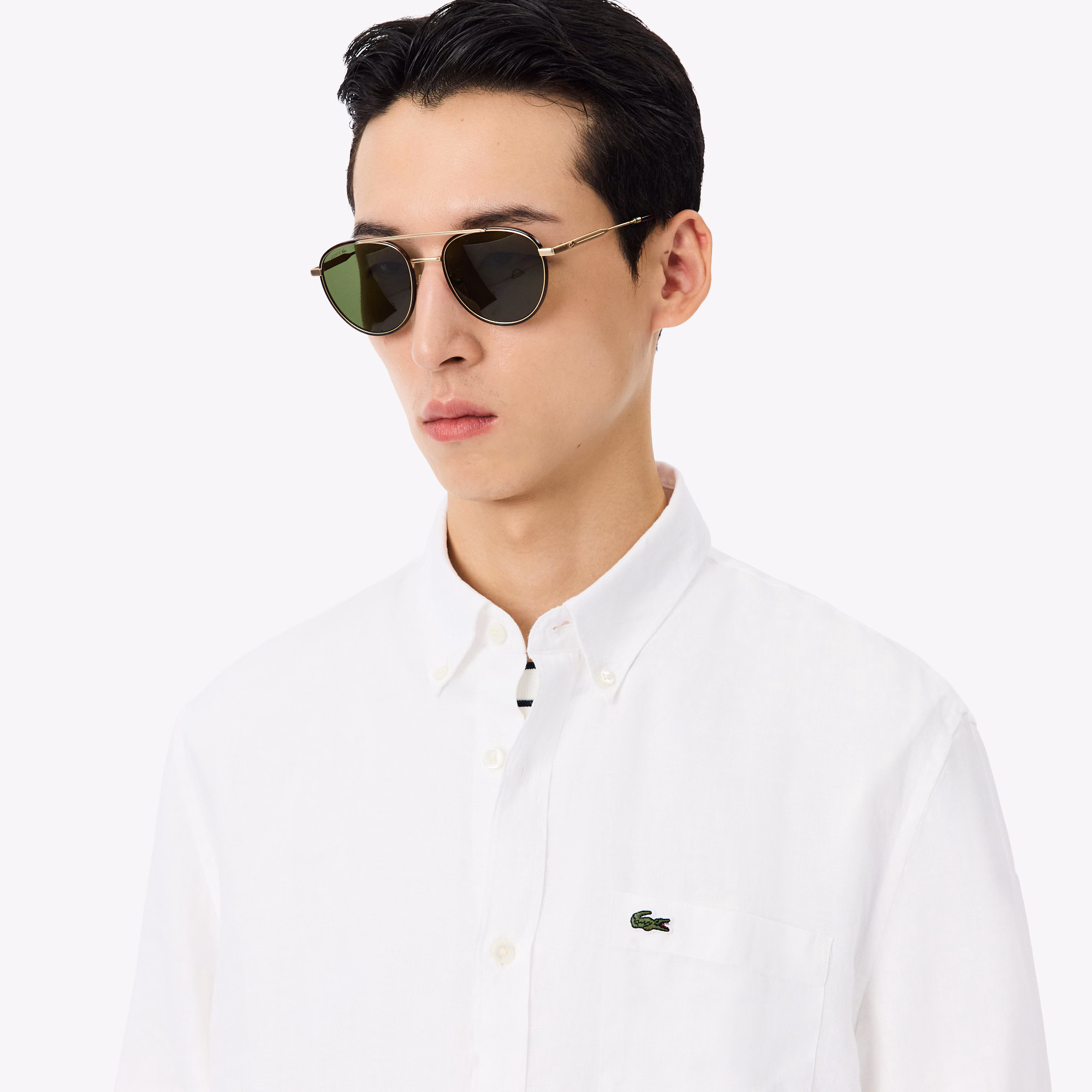 Chemise en lin coupe régulière – LACOSTE