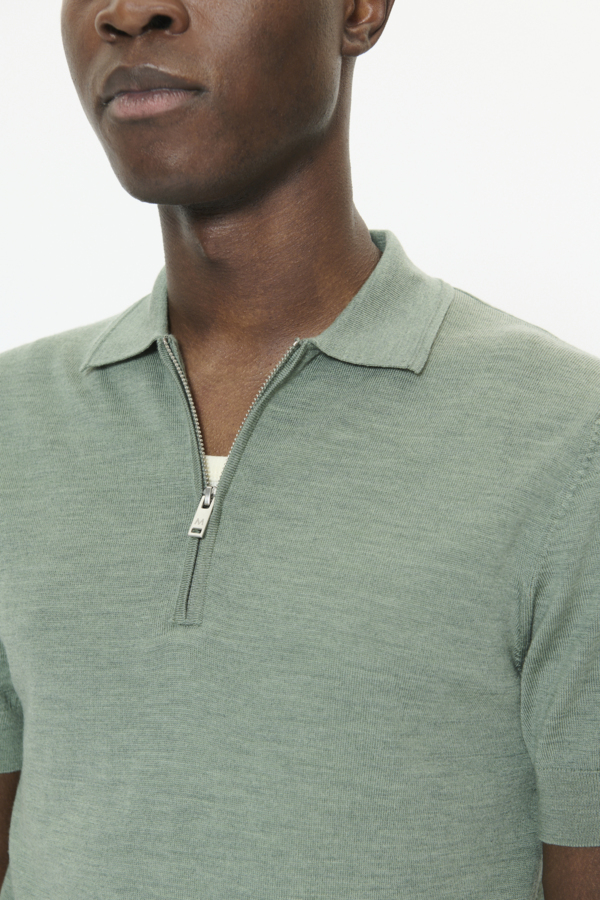 Polo Tricot Fin Demi-Zip – MATINIQUE